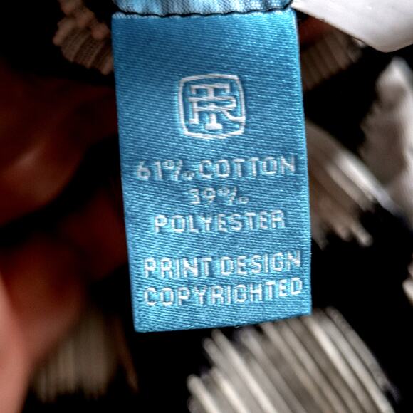 Tori Richard Graphic Print Dress Black White Size 4 Resort Vacation - Picture 8 of 9